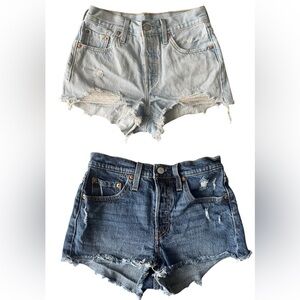 Levi’s 501 ,,Stylish Women's Denim Shorts - Light Blue and Dark Blue